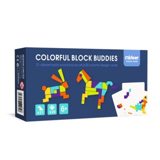 Bộ xếp hình STEM 21 miếng Mideer Color Block Buddies