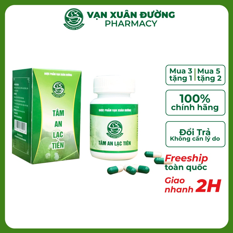 Hỗ trợ mất ngủ Tâm An Lạc Tiên (Cải thiện mất ngủ, rối loạn giấc ngủ, khó ngủ về đêm)
