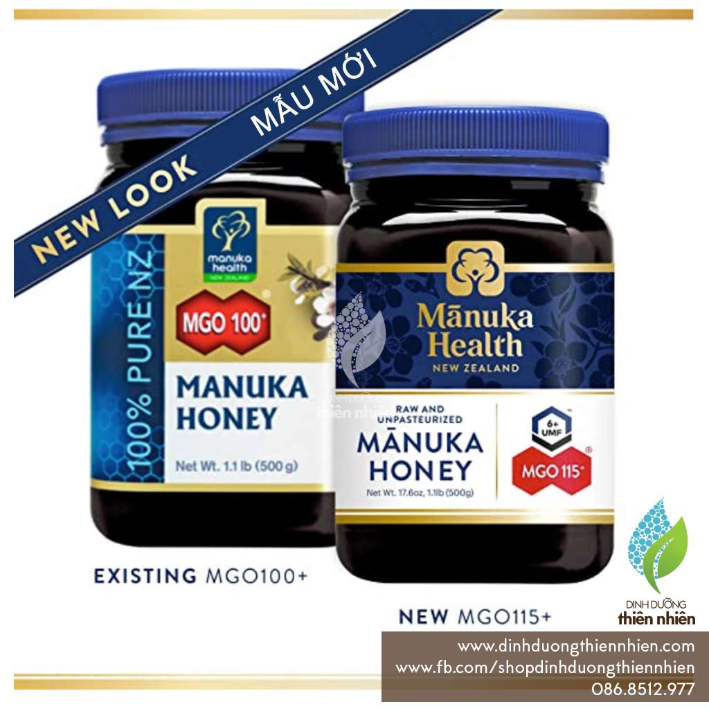 Mật Ong Manuka MGO 100+ (hay MGO 115+) Manuka Health Honey, 500g
