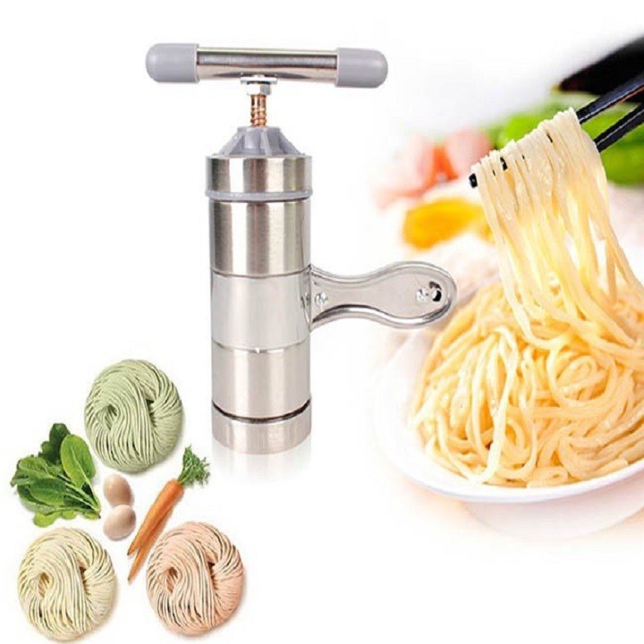 Khuôn Máy Ép Làm Bún Tươi, Mỳ Sợi, Mì Nui Mini 5 Đầu Cắt Inox Cho Nhà Bếp Gia Đình