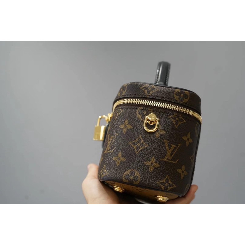 Túi cốp L V VATINY hoa văn nâu Fullbox