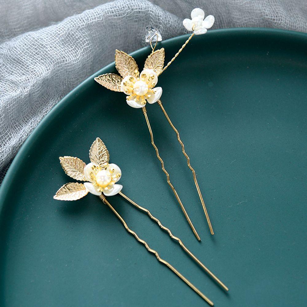 EXPEN Trâm Cài Tóc Đính Đá Bằng Hợp Kim Phong Cách Hàn Quốc Cho Cô Dâu