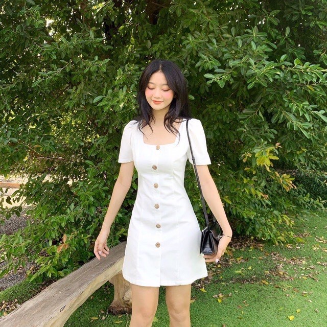 rẻ nhất shopee-Đầm trắng dự tiệc đơn giản nhẹ nhàng-hàng chuẩn loại 1-váy trắng chụp hình kỷ yếu,đi du lịch | BigBuy360 - bigbuy360.vn