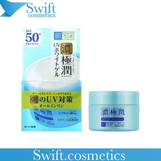 Kem Dưỡng Da Ban Ngày 7 in 1 Hada labo Gokujyun UV White Gel SPF50 + PA ++++ 100G - Màu Xanh