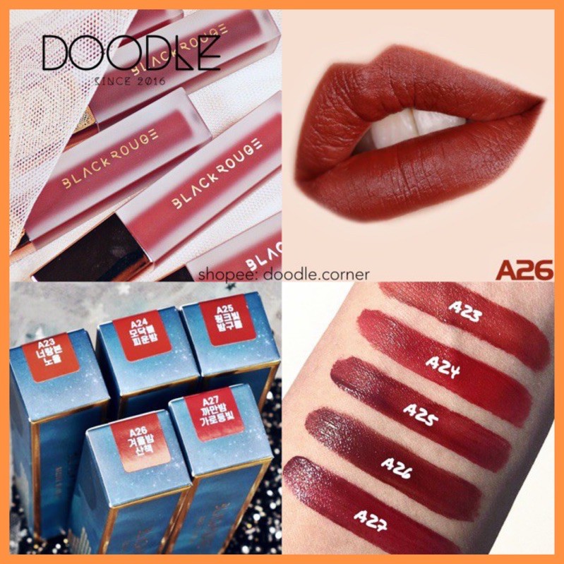 [Mã SFP62769661 giảm 5% đơn 250K] Son kem Black Rouge Ver 5 A26