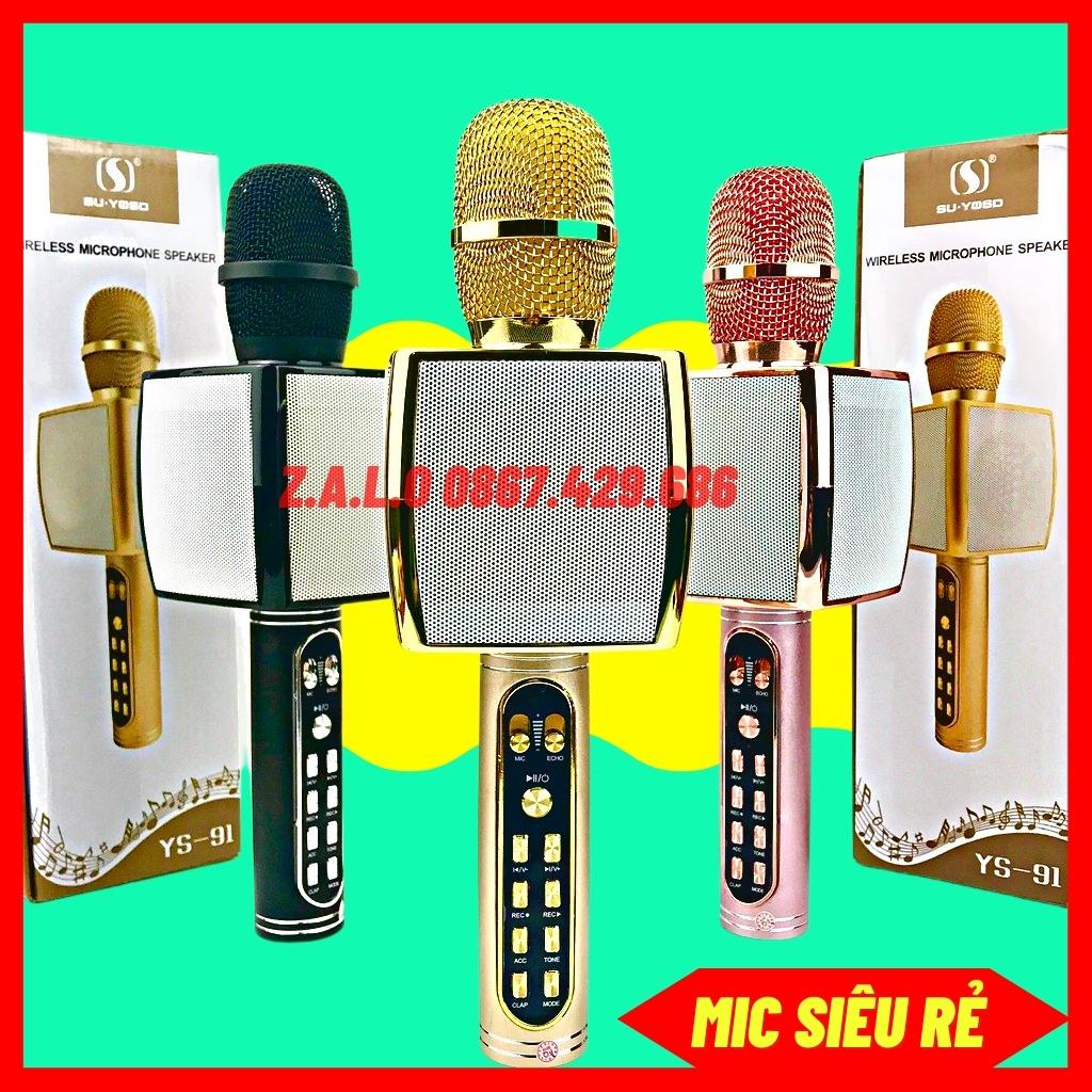 Micro không dây karaoke bluetooth GrownTech YS 91 mic hát kara hỗ trợ thu âm, live streams cực hay BH 6 tháng