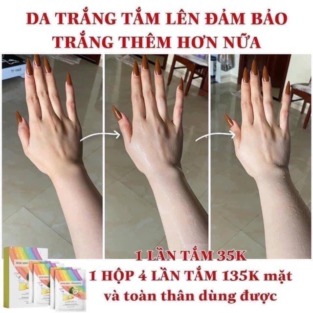 Jiuhe Thanh Tô - Tắm Trắng Bơ Dứa - Hàng Chính Hãng (1 gói)