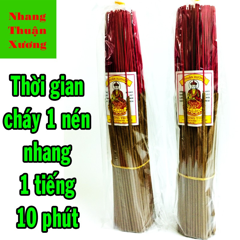 Nhang Sạch Thuận Xương Không Đậu Tàn 360 Nén 38 Cm