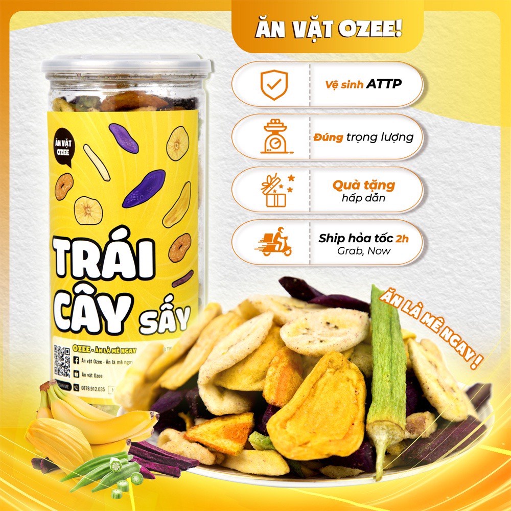 Trái cây sấy hộp 270g đồ ăn vặt Lodaz siêu ngon tại Hà Nội