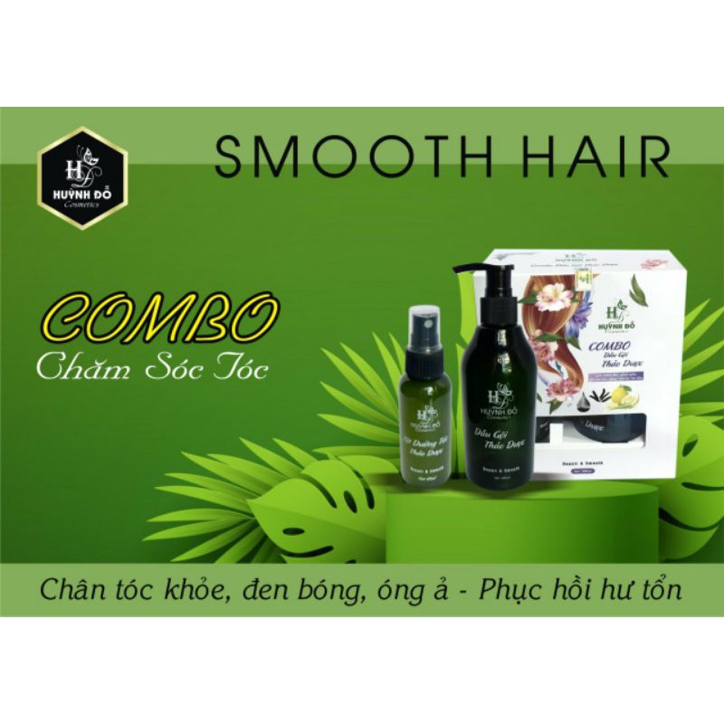 Dầu gội  thảo  dược huỳnh  đỗ ( tặng  kèm  chai xịt  dưỡng  tóc  thảo  mộc 60ml)