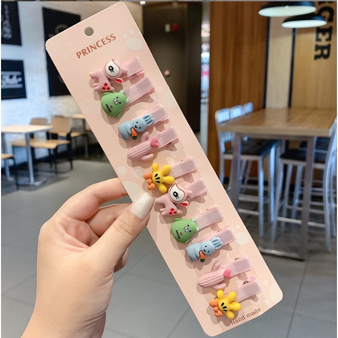 Set 10 kẹp tóc mái cho bé chủ đề trái cây siêu dễ thương BAG U S10KTBE