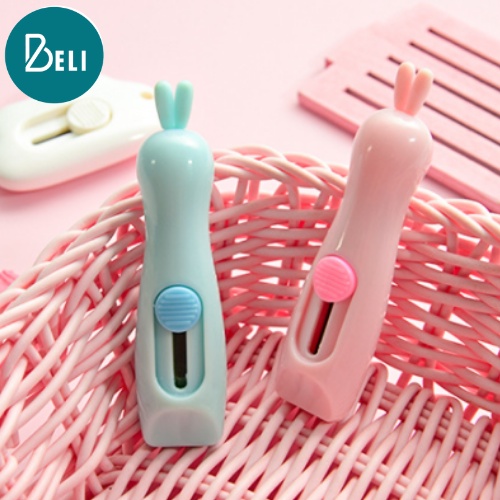 D.ao rọc giấy mini đám mây-tai thỏ BELI, dao rọc giấy cute dễ thương loại cao cấp