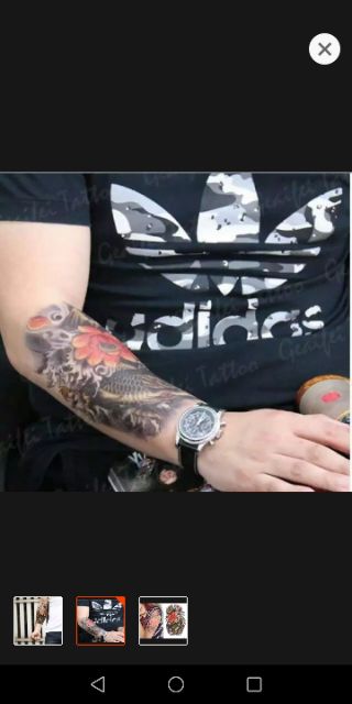 Tatoo cá chép và hoa sen