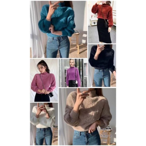 Áo len lông cổ 3 phân hàng QC