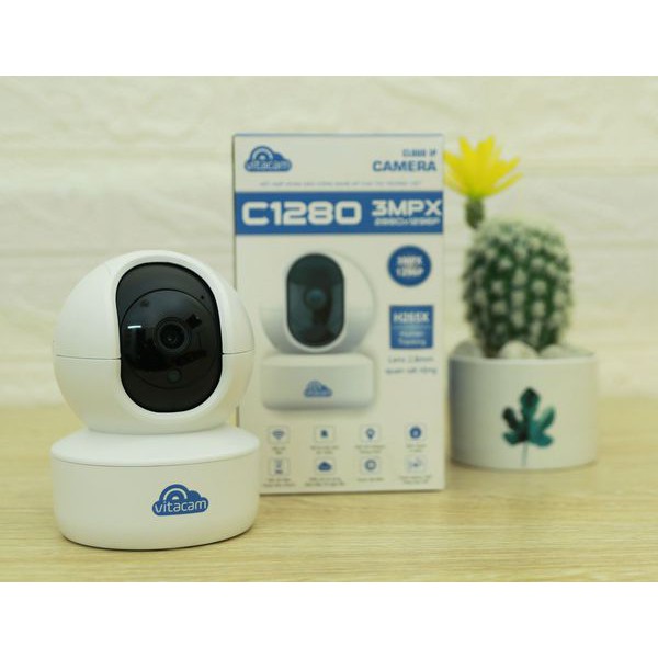 Camera (New 2021) Vitacam C1280 - 3.0Mpx Full HD 1296P Chuẩn H265X - Bảo Hành Chính Hãng 24 Tháng. | BigBuy360 - bigbuy360.vn