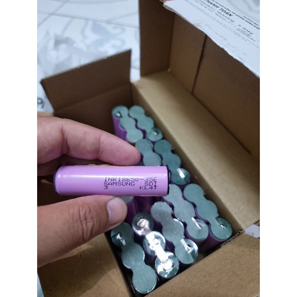 01 Cell pin sạc Sam Sung 3500mah 35E 18650  35000mah chính hãng tháo khối . Diy sdp