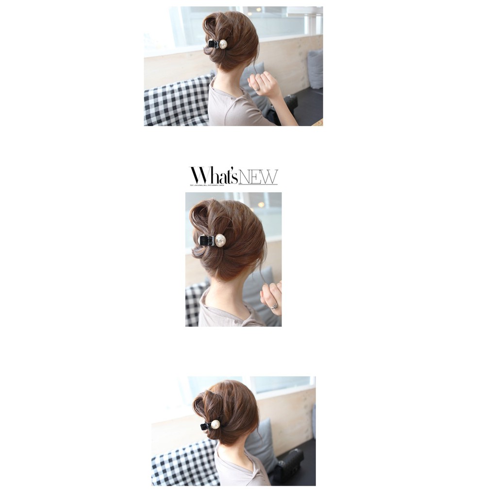 Kẹp tóc đính ngọc trai nhân tạo cỡ lớn phong cách Hàn