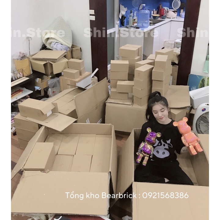 Tượng Bearbrick Cao Cấp, Mô Hình Bearbrick Mạ Tĩnh Điện Trang Trí Decor - SHIN STORE