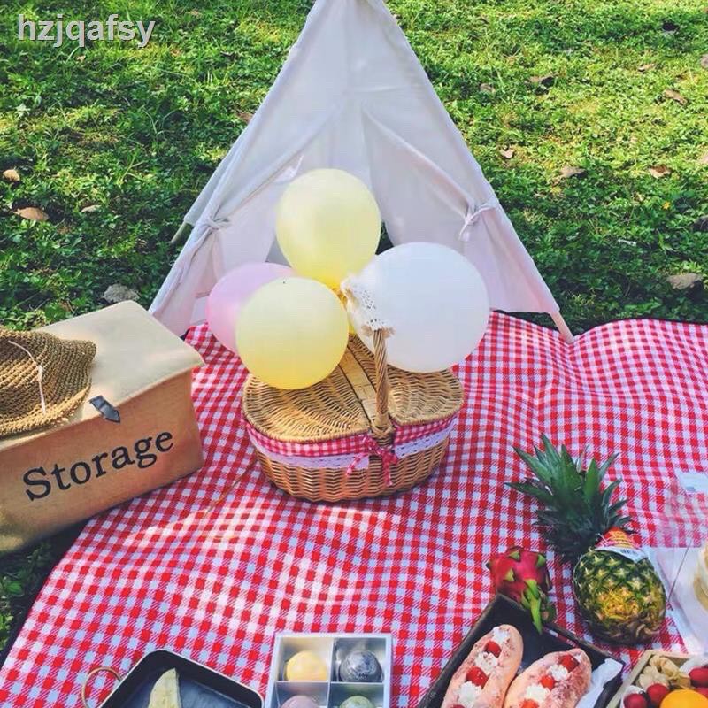 Giỏ Picnic Mây Đựng Trái Cây Đi Du Lịch, Đi Biển Tiện Lợi, Chụp Hình, Trang Trí Nhà Cửa