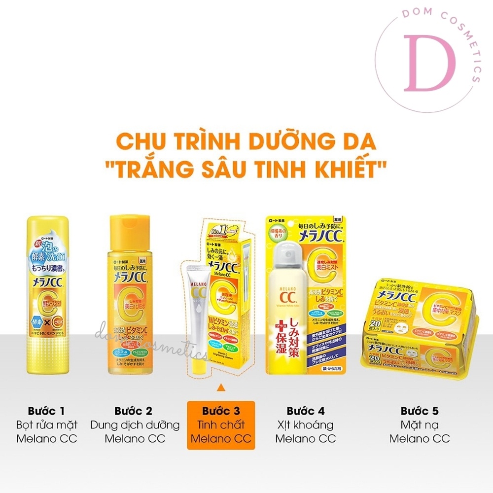 [ CHÍNH HÃNG ] Tinh chất dưỡng trắng da Melano CC Whitening Essence màu vàng 20ml | BigBuy360 - bigbuy360.vn