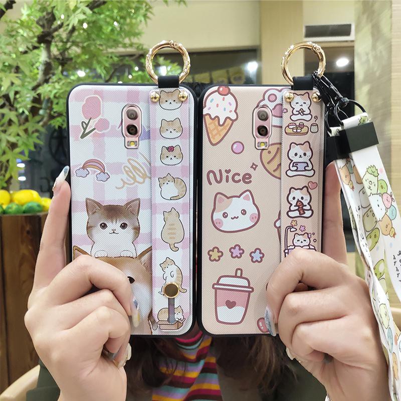 Ốp điện thoại in họa tiết hoạt hình dễ thương cho Samsung Galaxy J7 Plus / C8 / J7 +