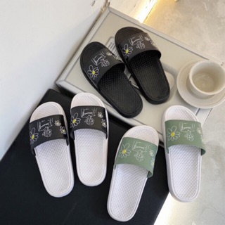 Mdh01a01 - dép quai ngang cao su ulzzang - mẫu hoa cúc