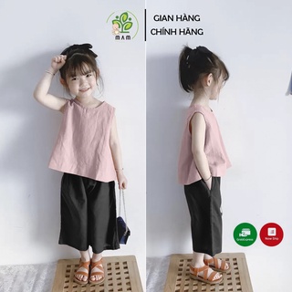 Đồ bộ bé gái áo bà ba chất liệu lụa cao cấp mầm store