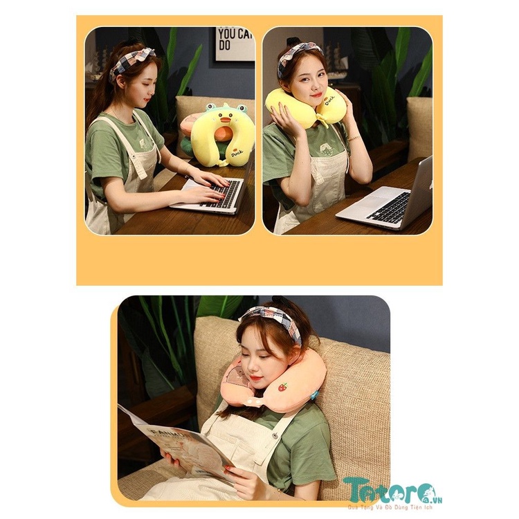 Gối cổ chữ U cao su non Thú Cưng đáng yêu