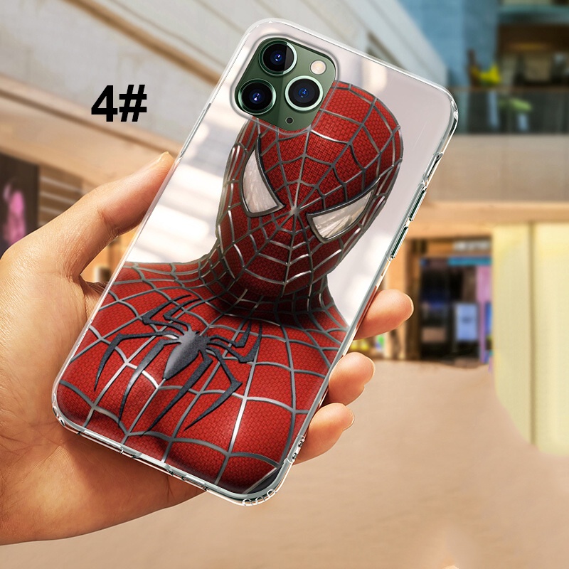 Ốp điện thoại dẻo trong suốt họa tiết Spiderman Marvel độc đáo chống rơi cho IPHONE XR X Xs Max 8 7 6s 6 Plus 5 5s SE 2020 FL115