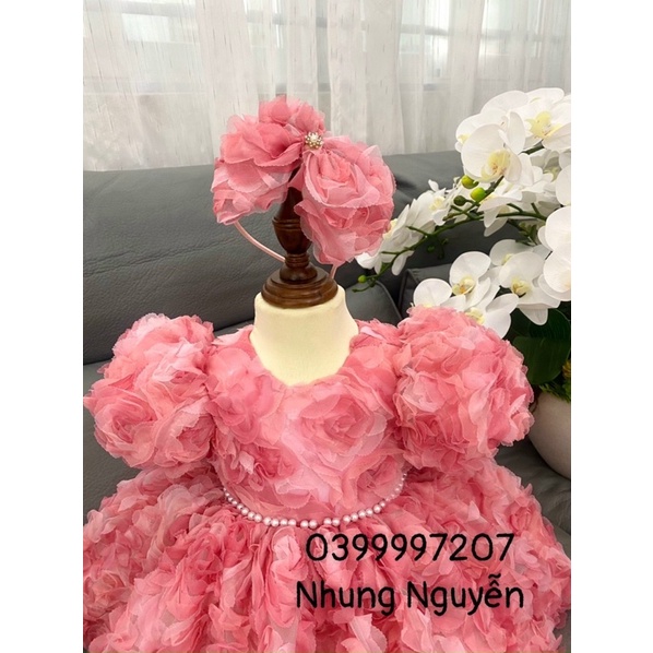 VAY CÔNG CHÚA HOA HỒNG 3D