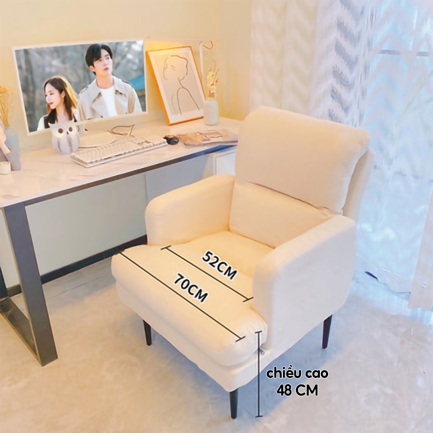 Ghế Sofa Đơn Thư Giãn, Ghế Lười Văn Phòng Có Ghế Để Chân Cao Cấp, Bảo Hành 12 Tháng