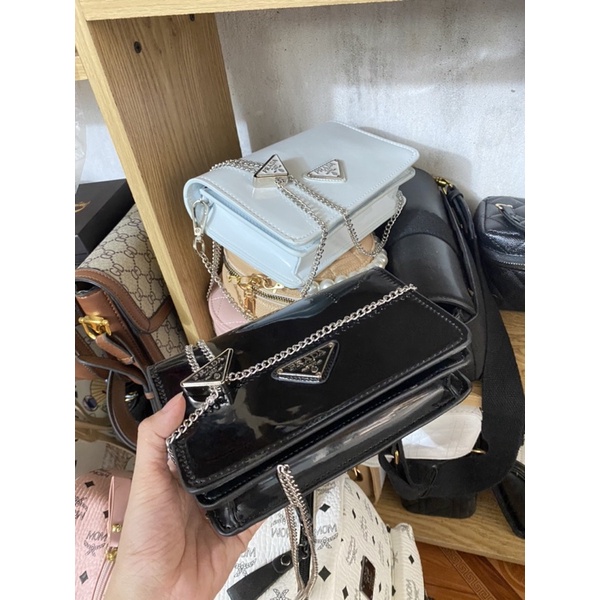 Túi kẹp nách pra da đeo chéo size 20cm