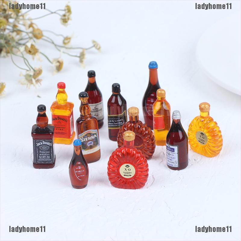 Set 10 Chai Nước Mini Tỉ Lệ 1: 12 Trang Trí Nhà Búp Bê
