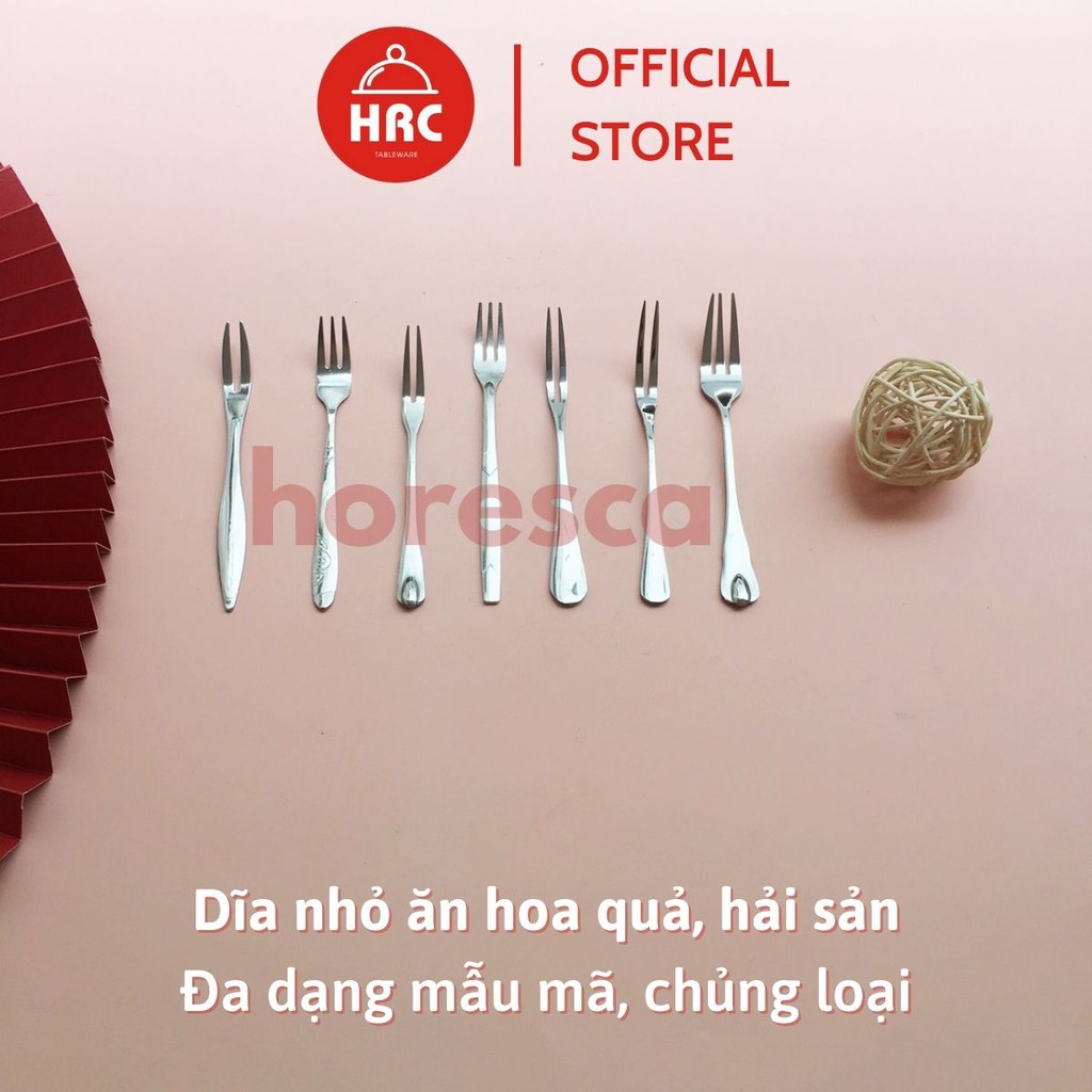 Nĩa inox nhỏ, dĩa ăn hoa quả, trái cây