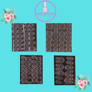 Miếng keo dán móng 2 mặt trong suốt đa dạng size - keo dán móng silicon rất bền, tiện lợi