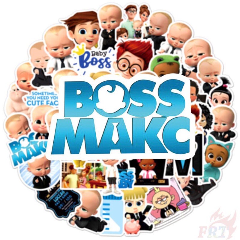 combo 30-60 sticker dán The Boss Baby ép lụa chống nước xước/ hình dán The Boss Baby