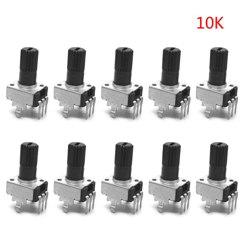 Bộ 10 Chiết Áp RV09 Tay Cầm Dài 0932 12 5mm 1K 2K 5K 10K 20K 50K 100K