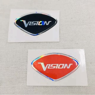TEM NỔI DÁN XE MÁY LOGO VISION ĐỘ BÓNG 7 MÀU CỰC KỲ SẮC NÉT