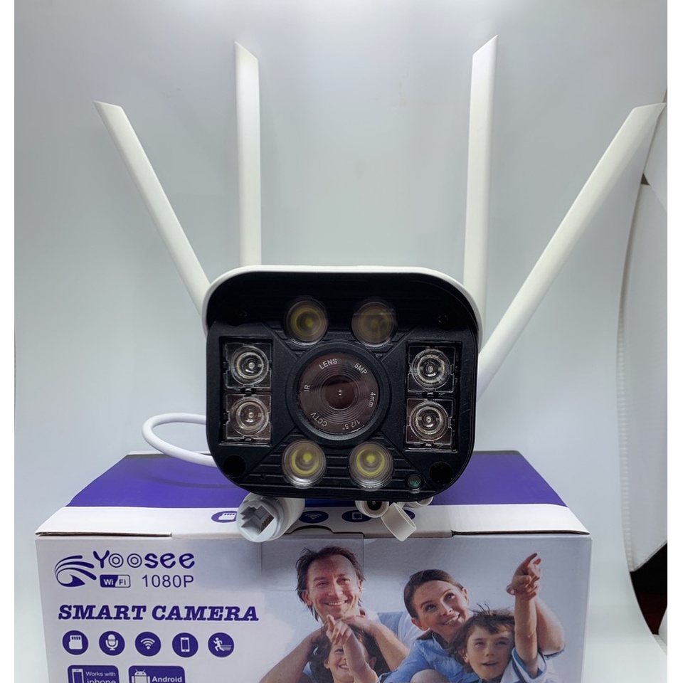 Camera wifi Yoosee 4 râu FULL HD trong nhà,ngoài trời - hỗ trợ 4 đèn hồng ngoại led xem đêm