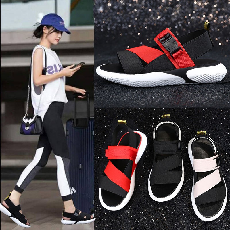 Giày Sandal Thể Thao Đế Bằng Thời Trang Cho Nữ