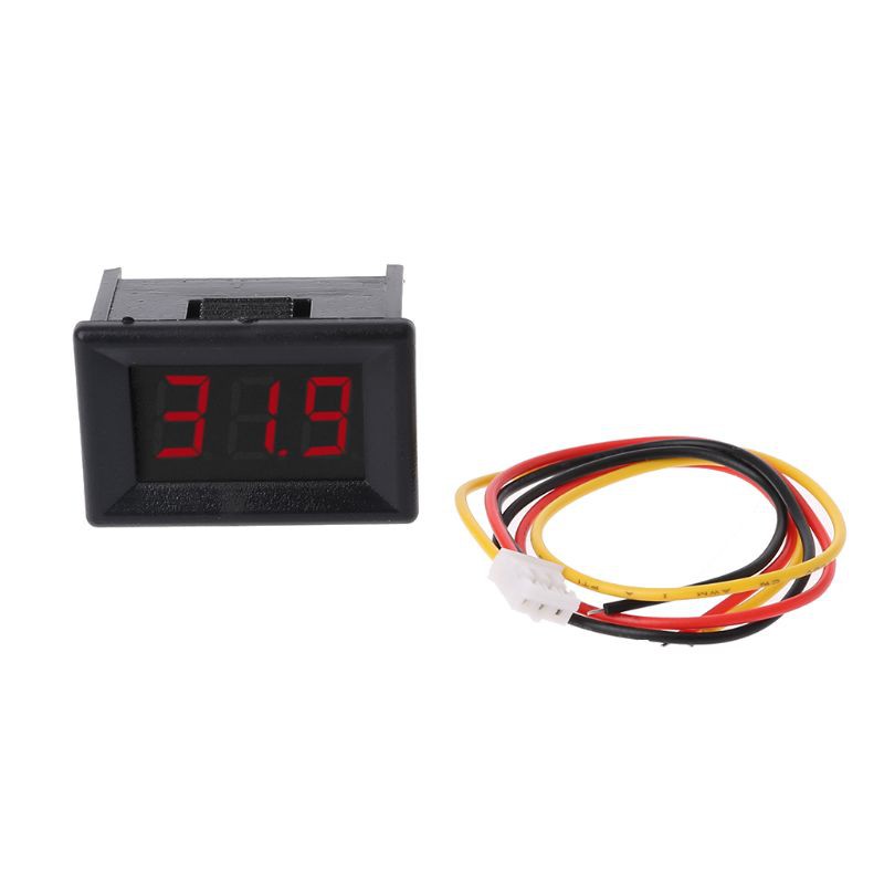 Volt kế kỹ thuật số DC 0-100V 0.36&quot; 3 chữ số đèn LED đỏ cho bảng điều khiển xe hơi/xe máy