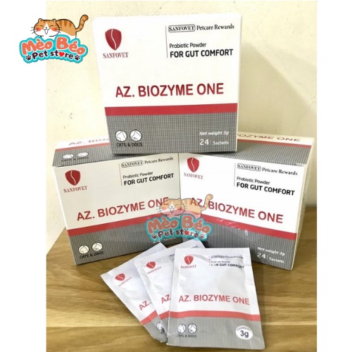Men tiêu hoá chó mèo cao cấp AZ.BIOZYM ONE bổ sung lợi khuẩn, hỗ trợ tiêu hoá - gói 3g