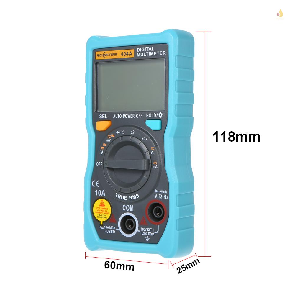 Đồng Hồ Đo Điện Áp Vạn Năng Kỹ Thuật Số 404A Tự Động RMS Thông Minh NCV 4000 Counts LCD AC/DC
