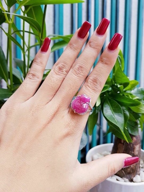 Nhẫn hồ ly ngọc Jade/Ruby/Thạch anh