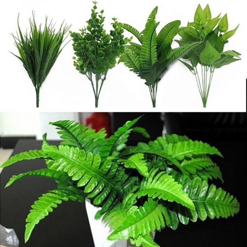 1 Nhánh Cây Dương Xỉ Nhân Tạo 7 Nhánh Dùng Trang Trí Nhà Cửa / Văn Phòng / Sự Kiện Diy