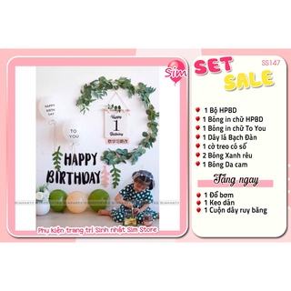 Set bóng trang trí sinh nhật Handmade kiểu Hàn Quốc siêu xinh, cực chất [Tặng kèm phụ kiện] Simparty