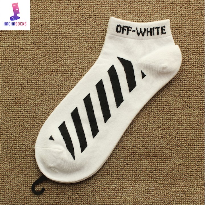 Vớ Tất Off White Lười Unisex Hàng Đẹp OW - Có Bao Và Móc Cực Đẹp