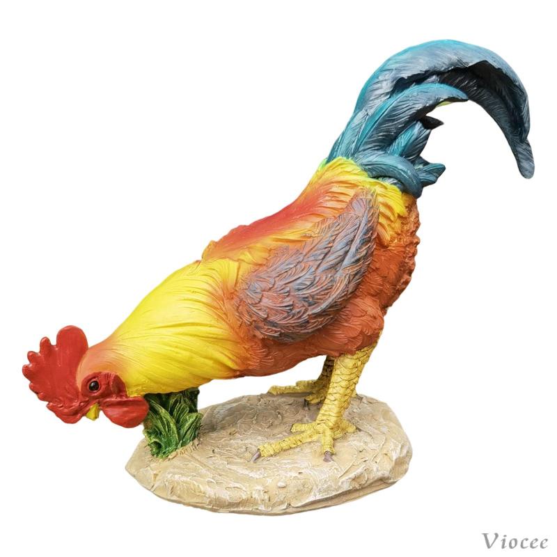 Mô Hình Tượng Rooster Điêu Khắc Sinh Động Dùng Trang Trí Phòng Khách / Nhà Bếp