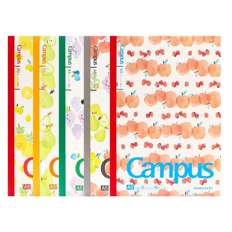 💖ReadyStock~Japan KOKUYO fruit campus notebook a5 simple student art exquisite dot line small fresh b5 limited