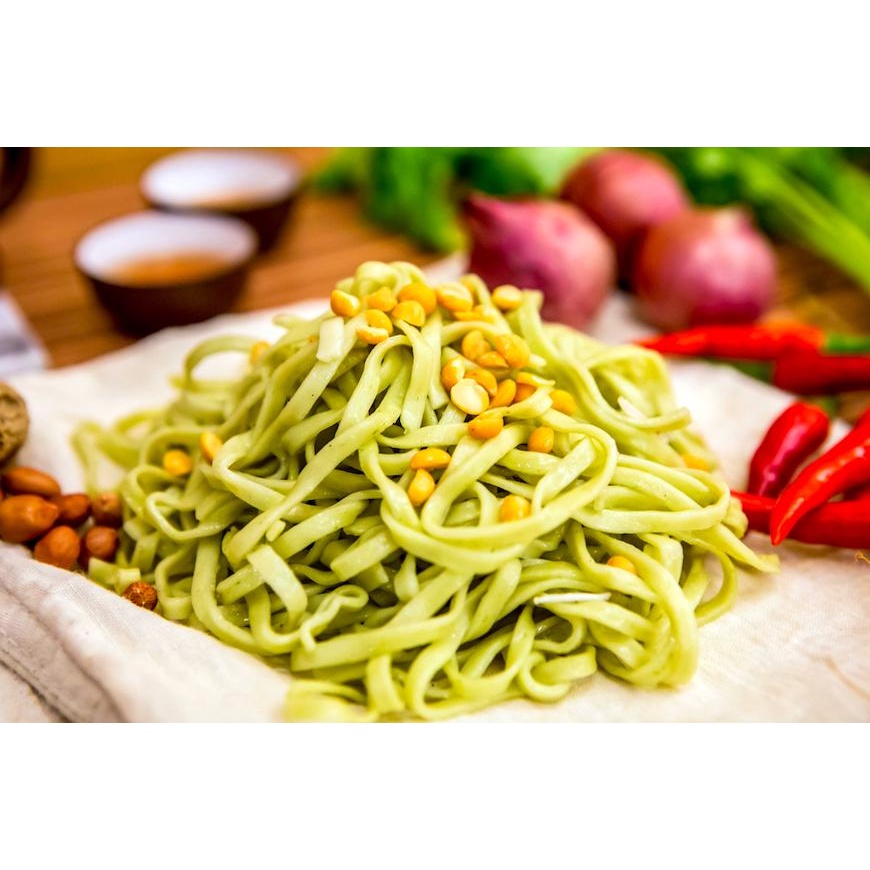 [BINA] Mì Tehki Rau Bina Bó Xôi Malaysia Spinach 250g Ăn Chay Ăn Kiêng Giảm Cân Tuyệt Vời